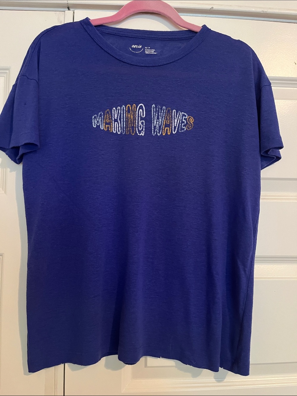 aerie Blue 'Making Waves'‎ Short Sleeve Tee